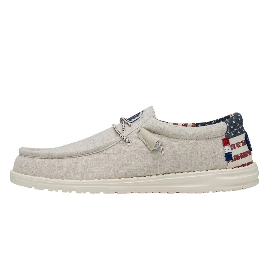 Air-Cushion Shoes Hey Dude Wally Off White Patriotic