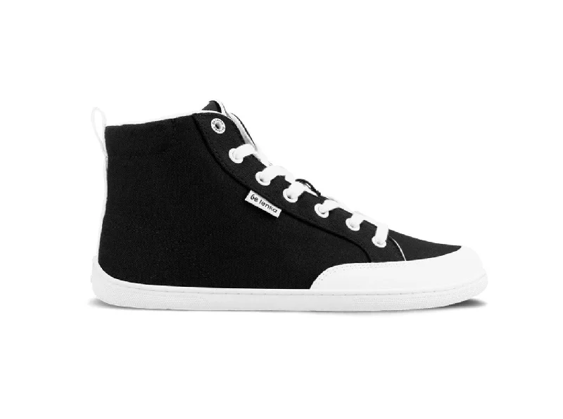 Soft Walking Shoes Barefoot Sneakers Be Lenka Rebound - High Top - Black & White