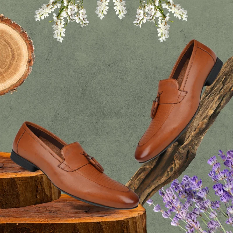 Budget Running Shoes Ezok Leather Brown formal Shoes For Men