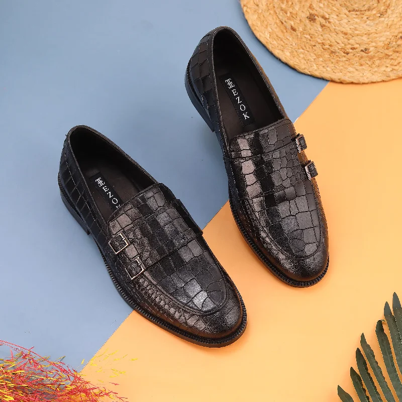 Flexible Sole Sneakers Ezok Leather Casual Shoes For Men
