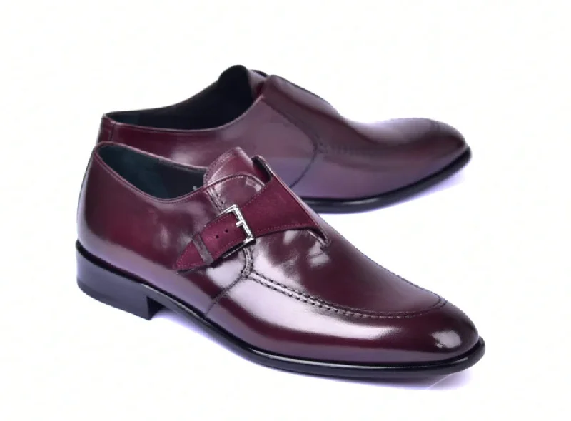 Anti-Fatigue Shoes Corrente 6471 Leather slip-on Monkstrap Shoe - Burgundy