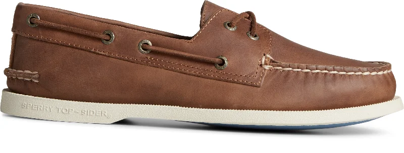 Non-Slip Footwear Men's A/O 2-Eye Cross Lace Leather Wide - Tan