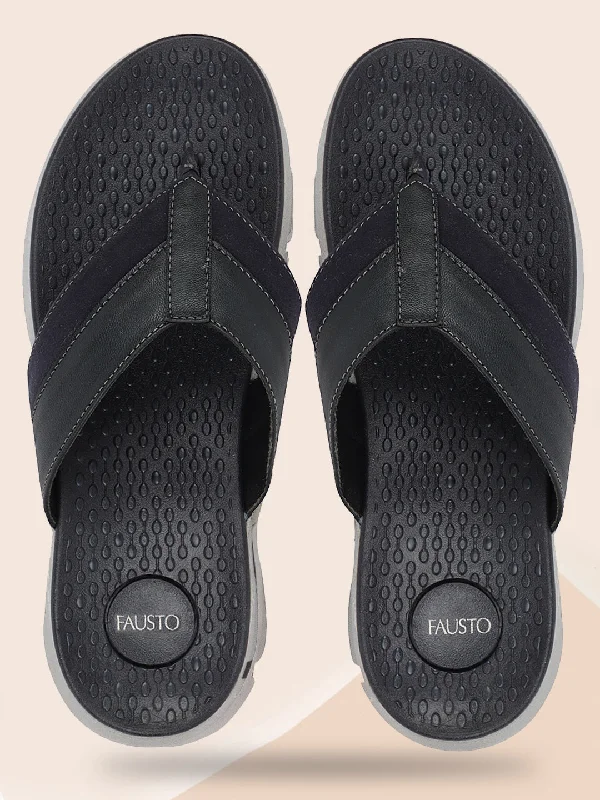 Lightweight Foam Shoes Men Navy Blue Slip On Casual Flexible Phylon Sole Slippers