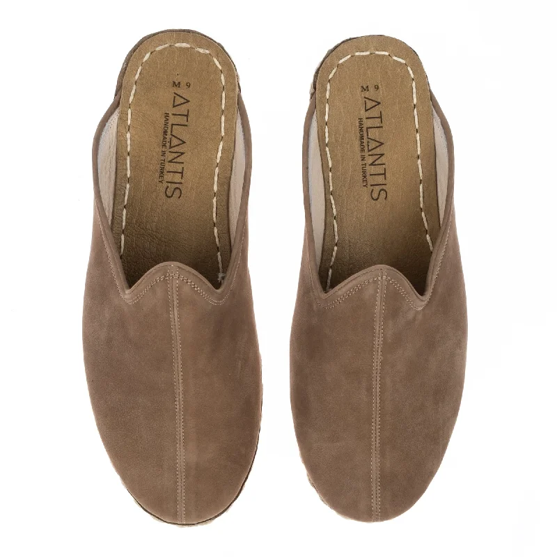 Sporty Slip-Ons Men's Beige Slippers