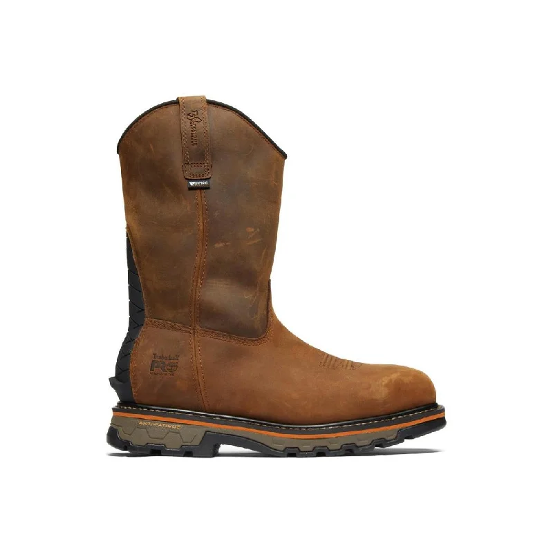 Travel Comfort Shoes True Grit Composite-Toe Waterproof Pull-on Work Boot Brown