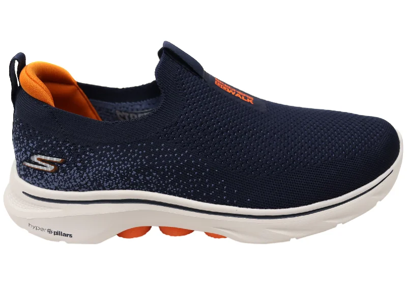 Plush Walking Shoes Skechers Mens GOwalk 7 Comfortable Casual Slip On Shoes