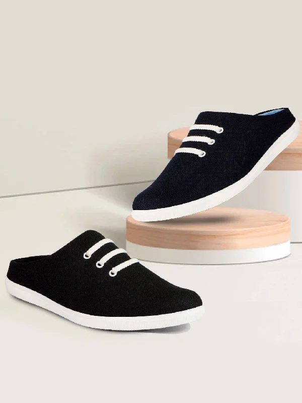 Breathable Cushion Shoes Men Black Casual Canvas Slip-On Shoes