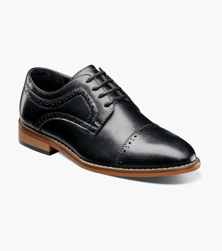 Ultra-Flexible Walking Shoes BOYS DICKINSON  Cap Toe Oxford - Black