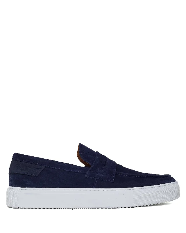 Modern Running Shoes Ollie Suede Navy