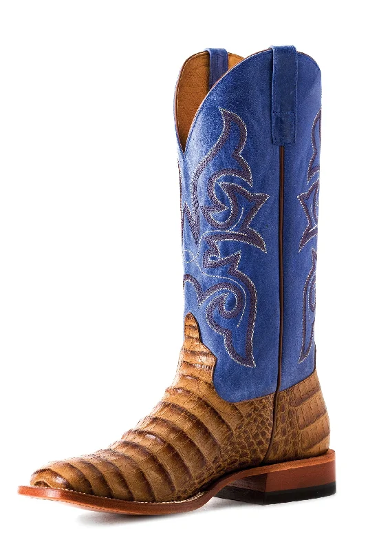 Ultra-Stylish Shoes Horse Power by Anderson Bean Mens Blue Sinsation Leather Cowboy Boots