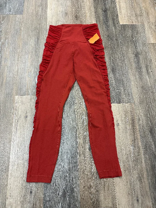 Athletic Leggings By Lululemon In Orange, Size: 8
