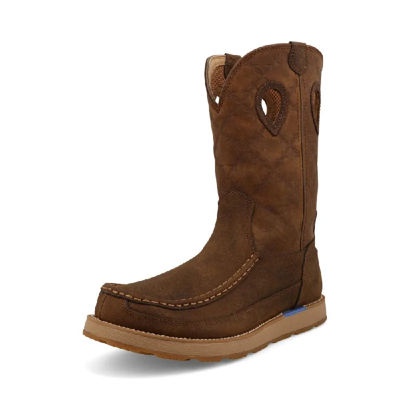 Ultra-Soft Sneakers Men's11" Work Pull On Wedge Sole Boot