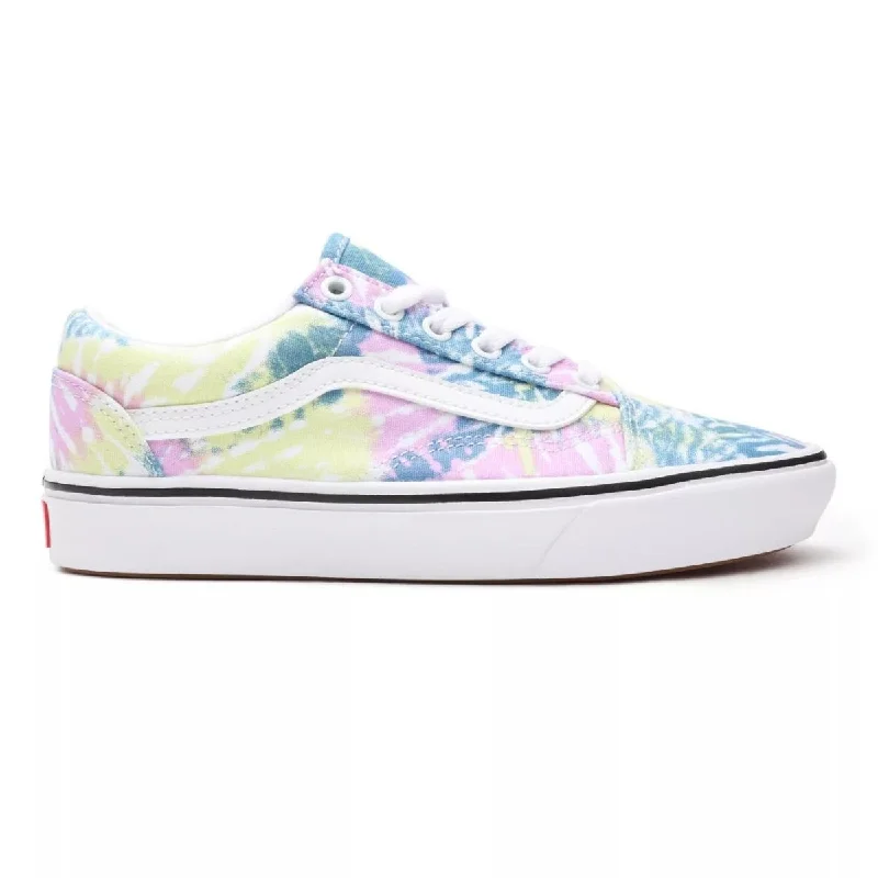 Trendy Loafers Vans Unisex Comfy Cush Old Skool Tie Dye Orchid/True White