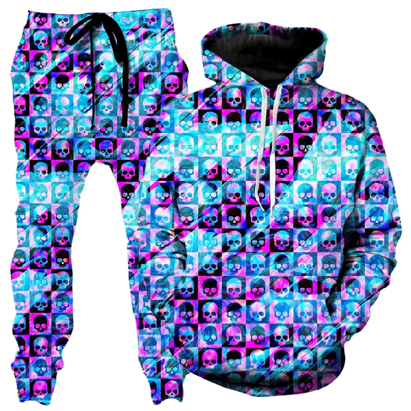 Skull Fam Blue Hoodie and Joggers Combo
