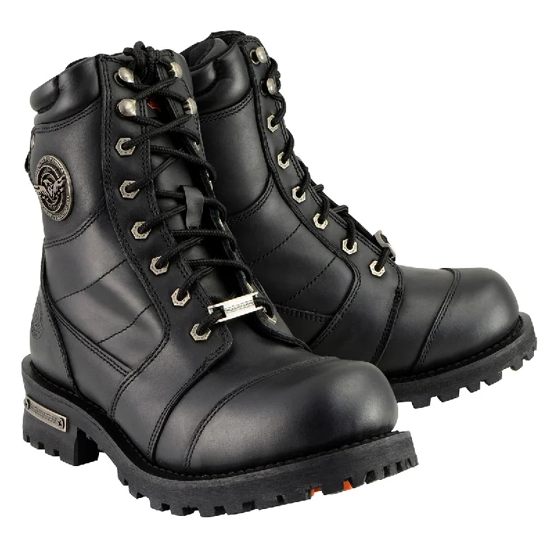 Lightweight Sport Shoes Milwaukee Leather Men's Classic Black Leather 8-inch Lace-Up Logger Motorcycle Rider Boots MBM9030 Lightweight Sport Shoes Milwaukee Leather Men's Classic Black Leather 8-inch Lace-Up Logger Motorcycle Rider Boots MBM9030