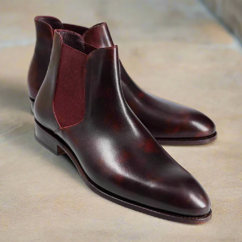 Modern Street Sneakers Benjamin Burgundy Patina Chelsea Boot