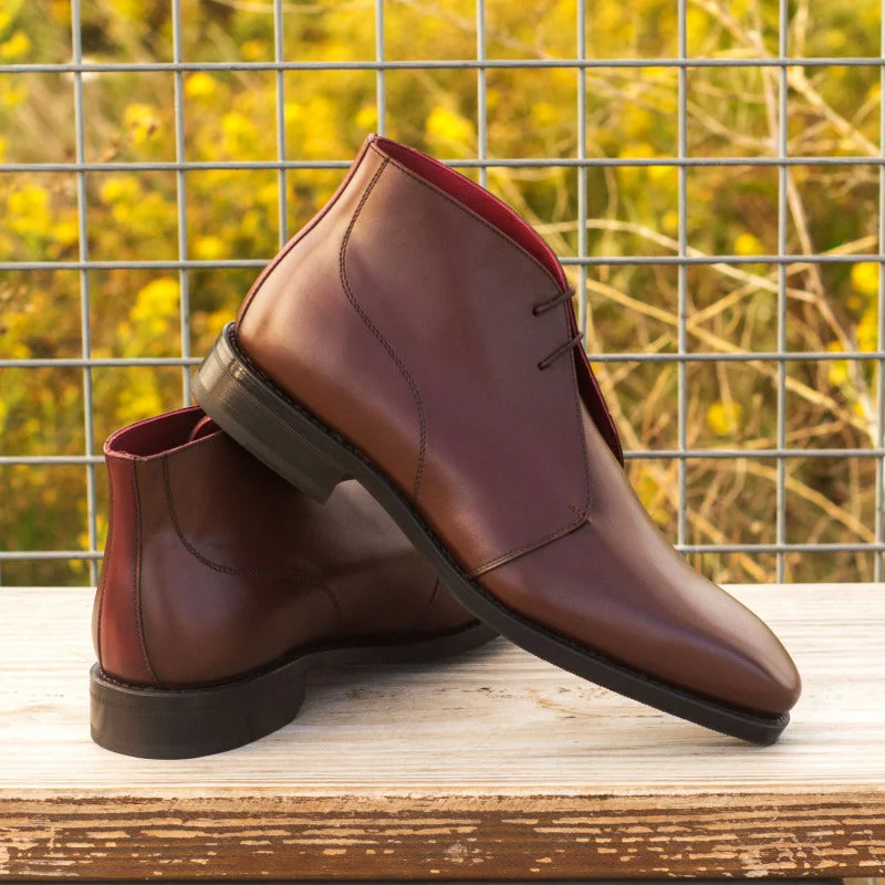 Breathable Cushion Shoes Ryan Patina Burgundy Chukka
