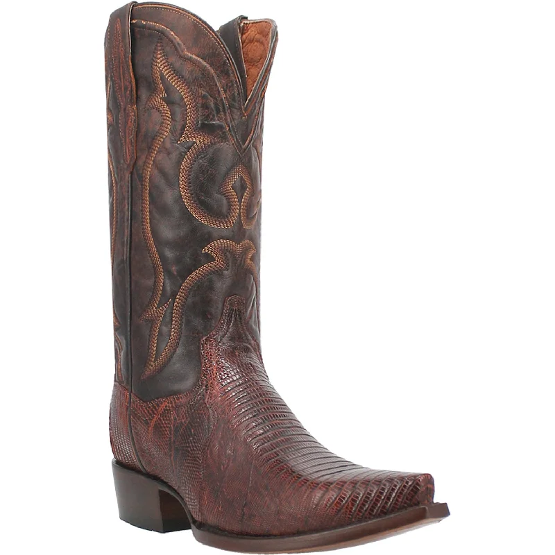 High-Quality Sneakers Dan Post Mens Hearst Cognac Lizard Skin Cowboy Boots