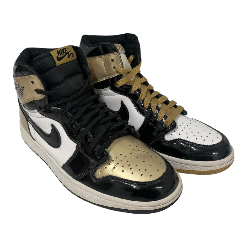 All-Day Comfort Sneakers NIKE/Hi-Sneakers/US 9.5/Border/Nylon/MLT/GOLD TOE JORDAN 1