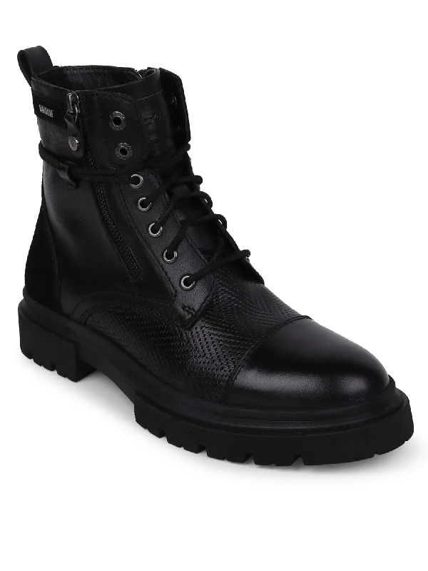 Flexible Running Shoes Ezok Stan Black Casual Boot Shoes