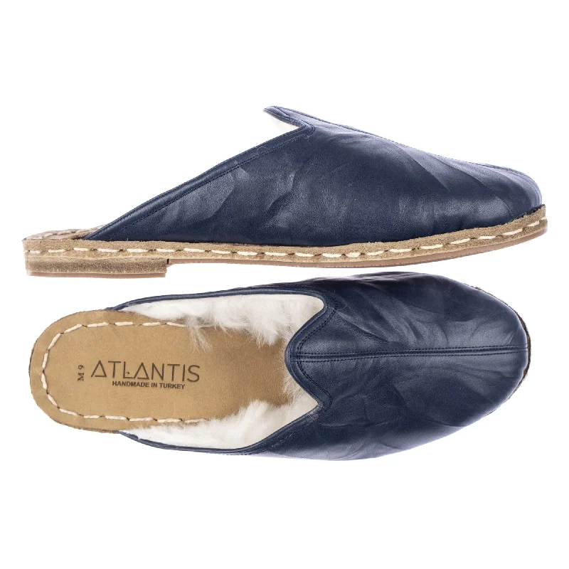 Non-Slip Footwear Men's Navy Shearlings