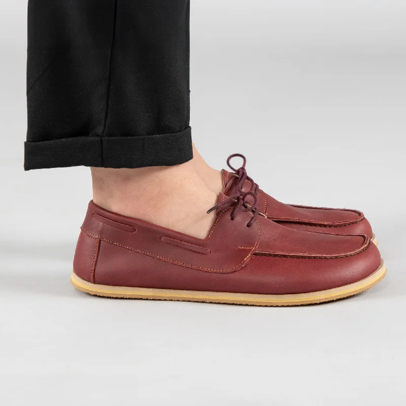 Trendy Loafers Men's Red Boat Shoes