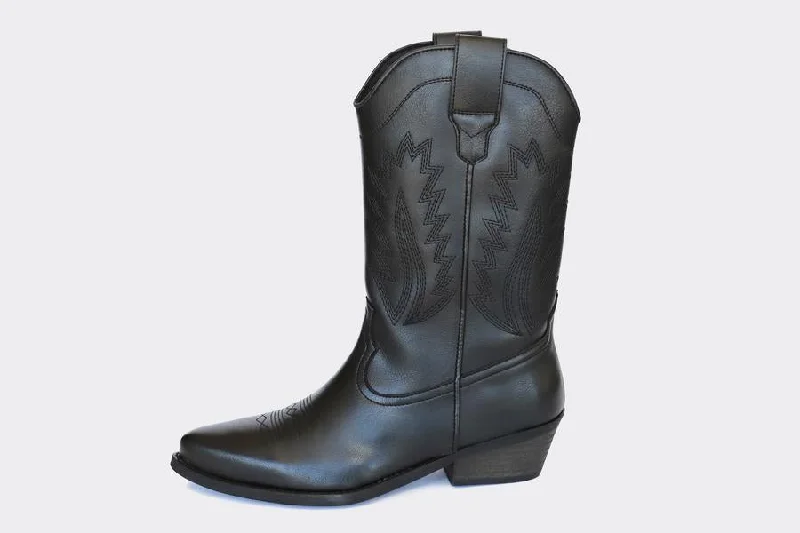 Simple Stylish Sneakers Lucky Cowboy Boot in Black from Good Guys