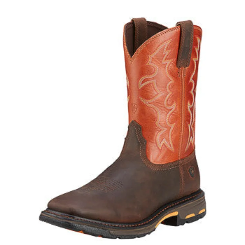 Durable Running Shoes Ariat Men's Dark Earth Work Hog Boot