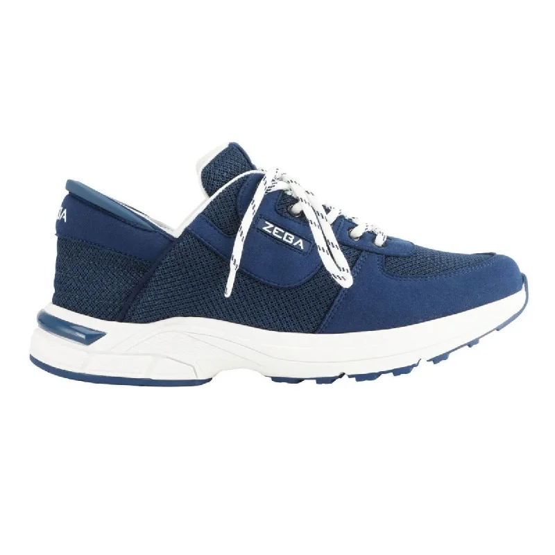Soft Mesh Sneakers Zeba Men's Royal Navy/White Slip On