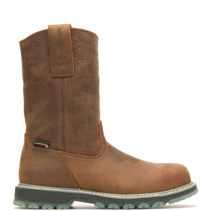 Sporty Slip-Ons Wolverine Floorhand LX Wellington W230017 Mens Brown Leather Work Boots Sporty Slip-Ons Wolverine Floorhand LX Wellington W230017 Mens Brown Leather Work Boots