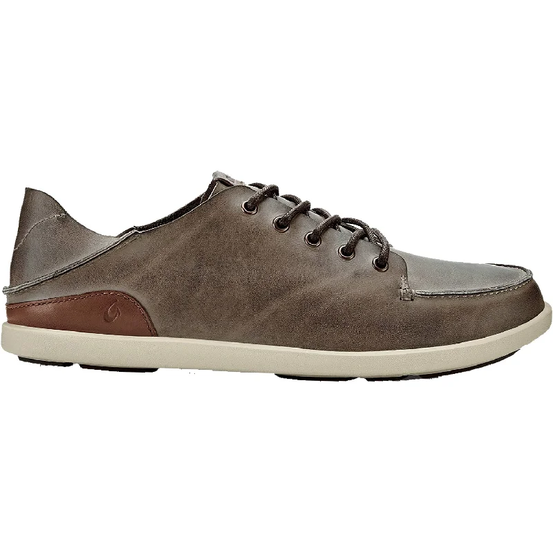 Breathable Active Shoes Men's OluKai Nalukai Husk/Silt Leather