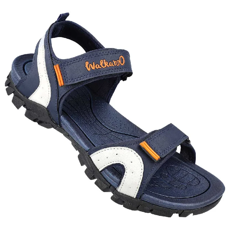 Urban Casual Sneakers Walkaroo Men Strappy Floater Sandals  - XC4671 Blue