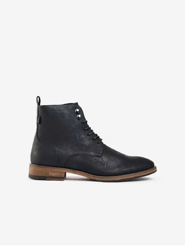 Summer Comfort Shoes Rye 2 Men's Vegan Leather Ankle Boots | Black