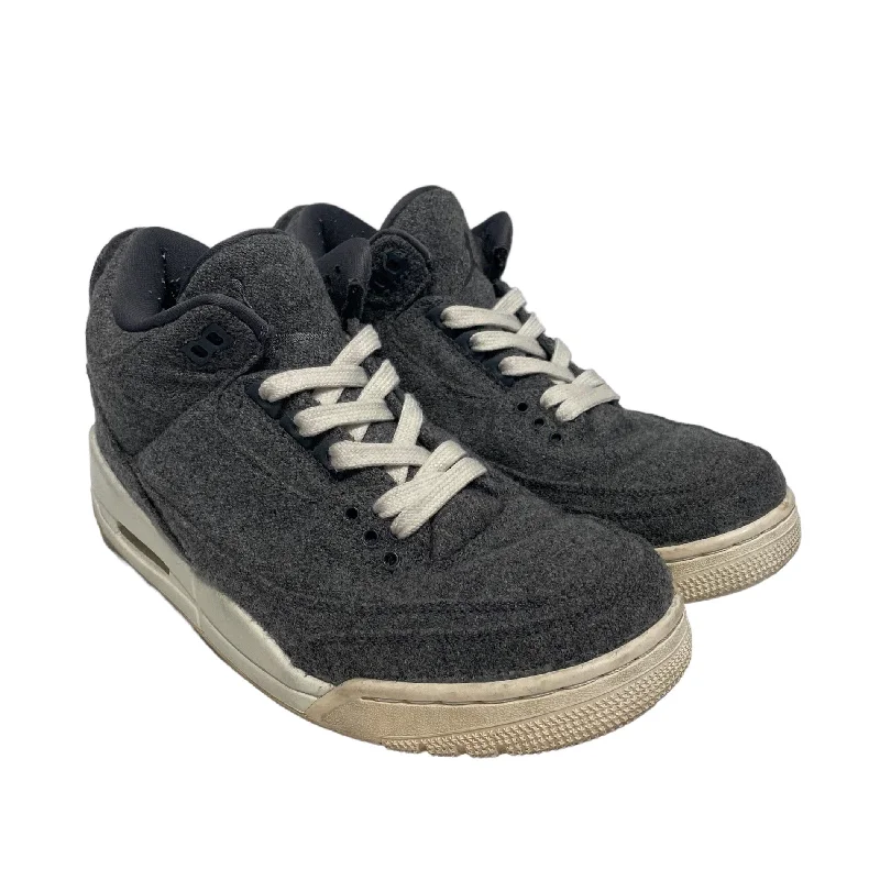 Flexible Running Shoes Jordan/Low-Sneakers/US 8.5/GRY/RETRO 3 WOOL