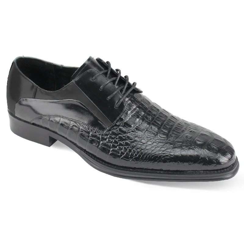 Plush Walking Shoes GIOVANNI LEATHER SHOES-MASON-BLACK
