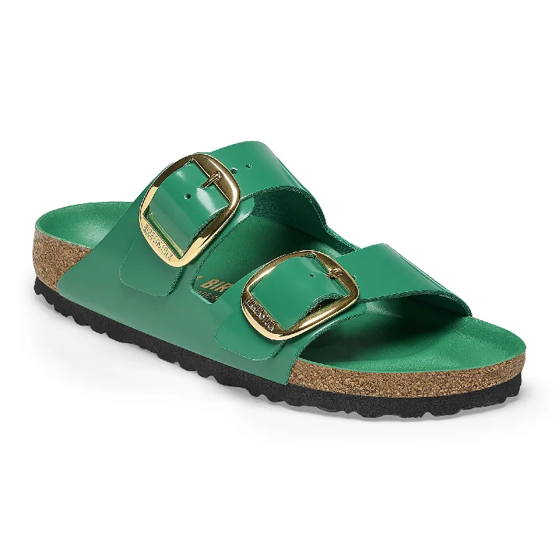Travel-Ready Shoes Arizona Big Buckle Natural Leather Patent
