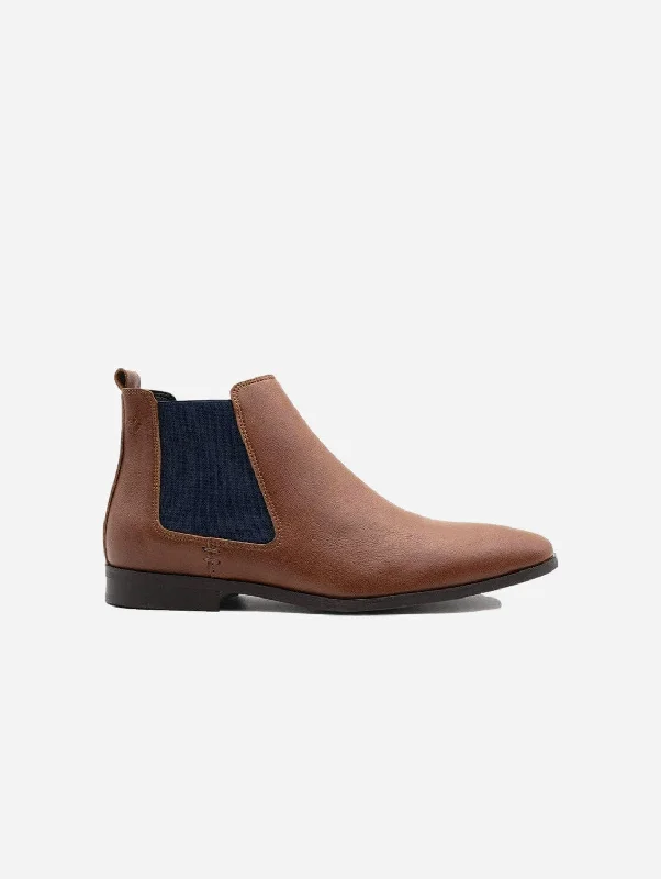 All-Day Comfort Sneakers Alan Men's Vegan Ankle Boots | Brown