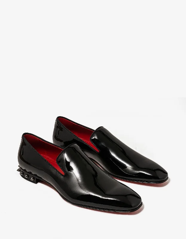 Relaxed Fit Sneakers Christian Louboutin Marquees Black Patent Shoes