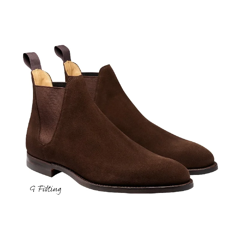 Lightweight Athletic Shoes Chelsea 8 Dark Brown Suede (G Fitting)