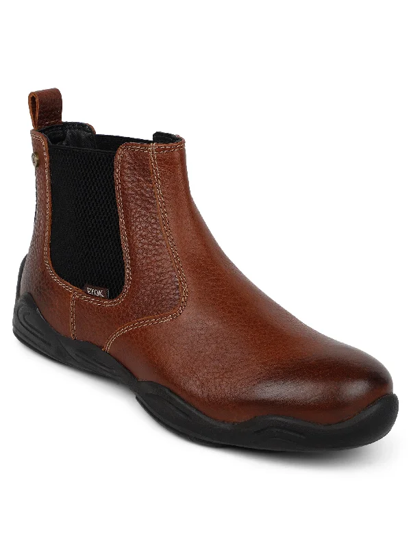 Urban Fashion Sneakers Ezok Tan Strech Casual Chelsea Boots Shoes