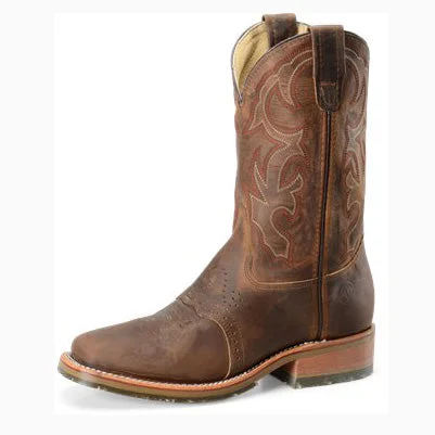 Breathable Active Shoes Double H Men's Tan Domestic Square Toe Boot