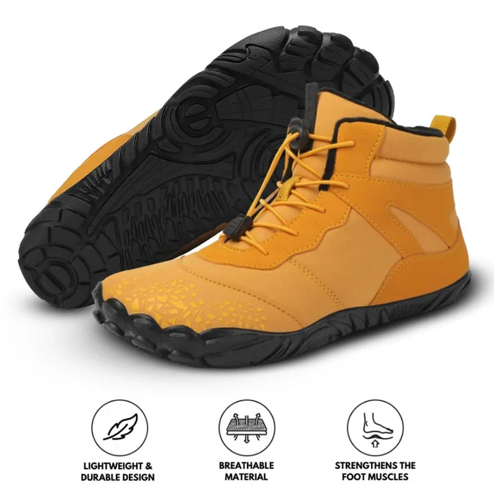 Casual Comfort Shoes Men's Barefoot shoes Winter Waterproof Trail Running shoes Warm Lined Snow shoes Unisex Outdoor Non-slip Winter Boots