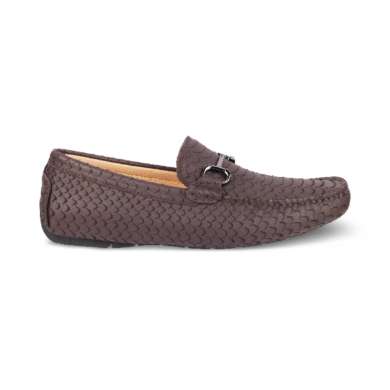 Flexible Sole Sneakers Tresmode Sofi Brown Men's Leather Driving Loafers