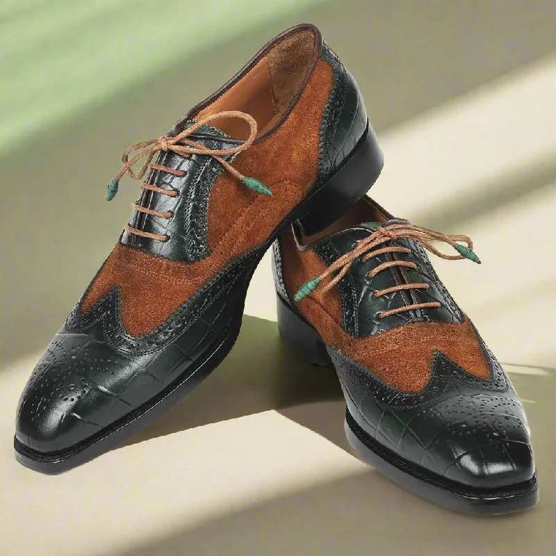 Cozy Everyday Sneakers Brooke Croco Print Wingtip