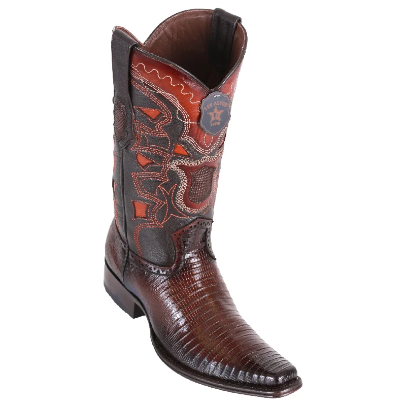 Ultra-Flexible Walking Shoes Lizard Teju European Toe Boots - Faded Brown
