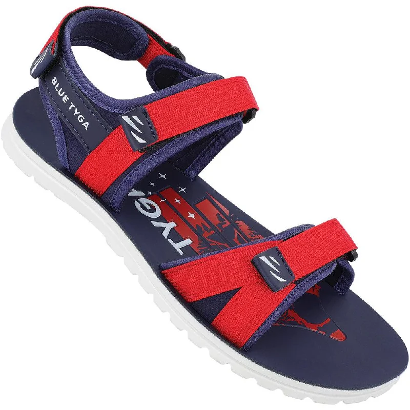 Flexible Sole Sneakers Blue Tyga Men's Daily Wear Sandals - BT1701 Blue Red