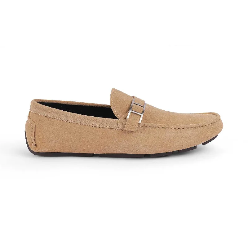 Urban Casual Sneakers Tresmode Campin Beige Men's Leather Driving Loafers