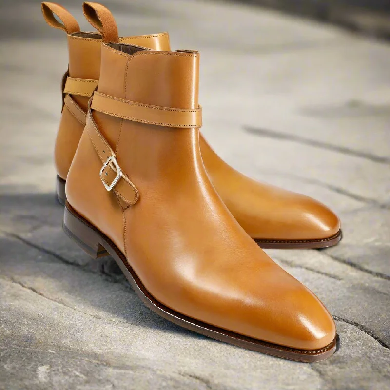Sporty Slip-Ons Riley Tan Jodhpur Boot