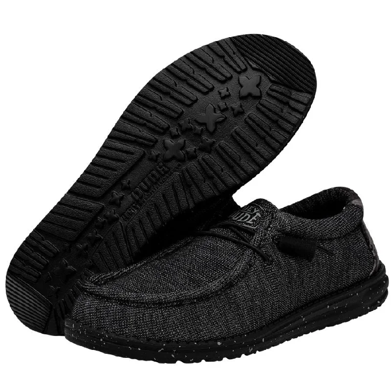 Flexible Casual Shoes Wally Stretch Poly Midnight Bunker