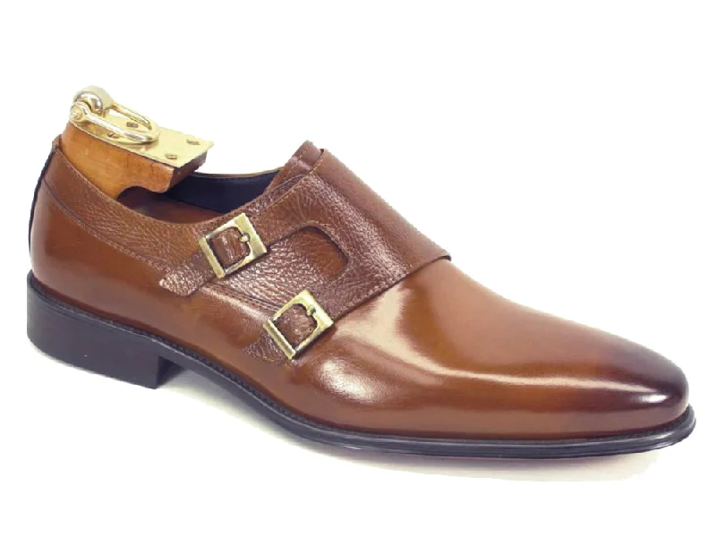 Casual Comfort Shoes Carrucci Double Monkstraps KS099-3003 - Cognac
